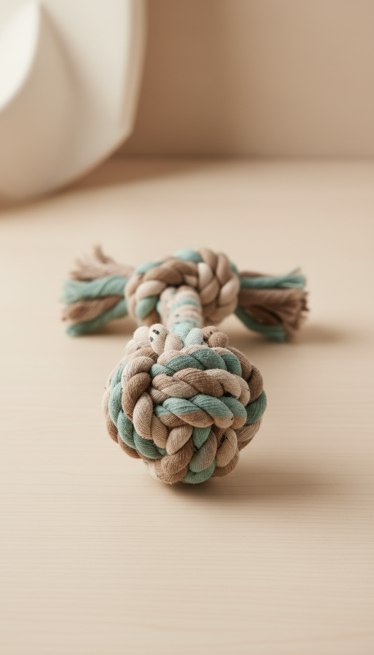 Interactive Rope Chew Toy With Knot Center
